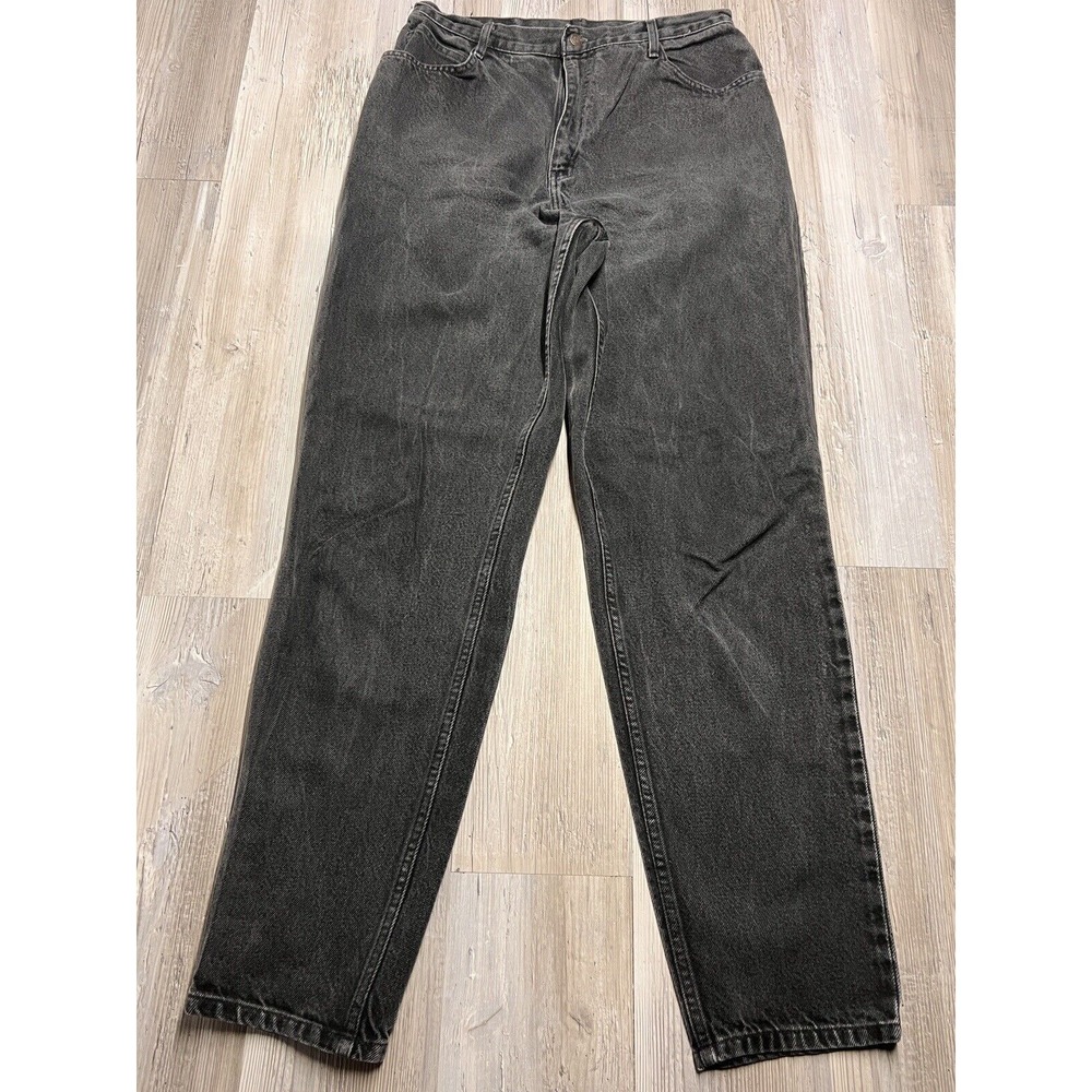 Vintage Womens Gitano Jeans Size 14 Tall Black Denim High Rise Mom 90s Y2K